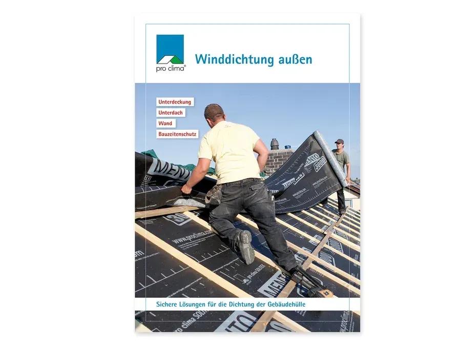 Titelseite: pro clima – Winddichtung außen